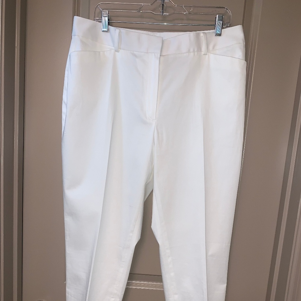 Brooks Brothers White Cropped Chinos